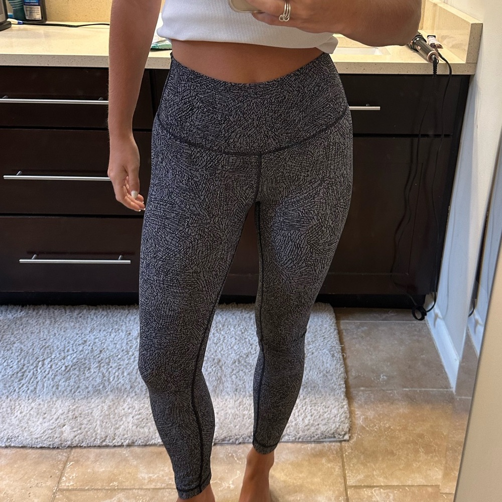 lululemon athletica Black and Gray Leggings
